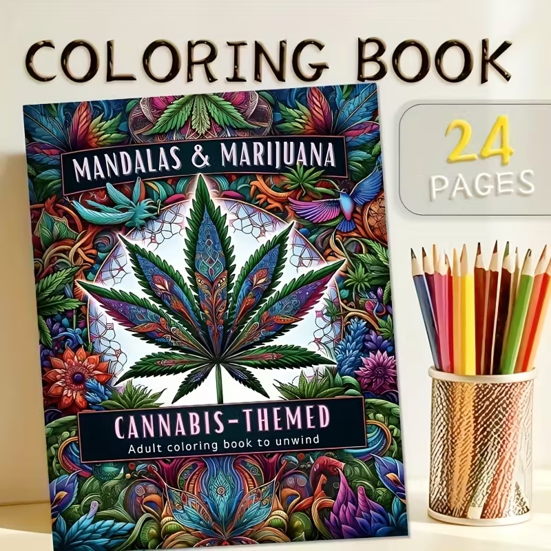 Adult Coloring Book Stress Relief - 24 Halaman Gaya Mandala, Buku Mewarnai,