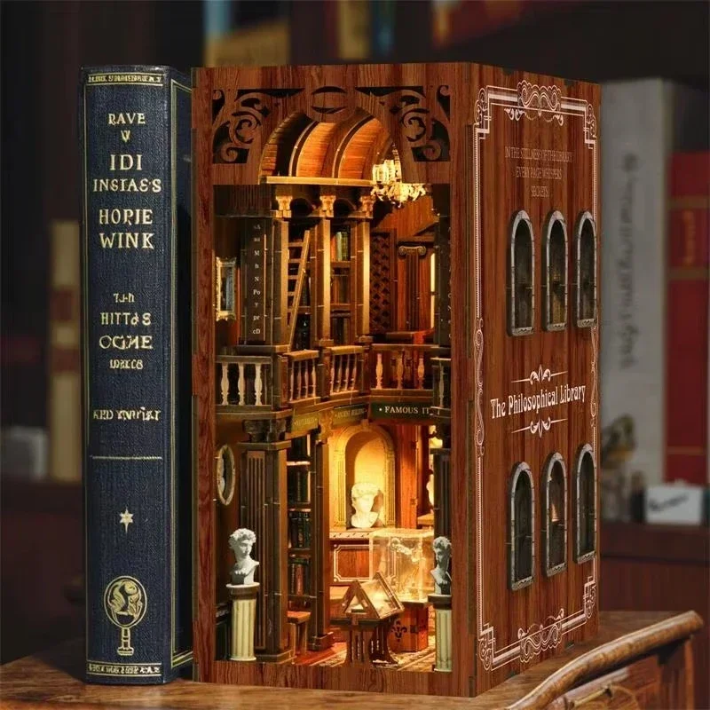 Rak Buku Dekorasi Rumah Bertem - Diy Wooden Book Nook Kit Shelf Insert ulasan dan harga