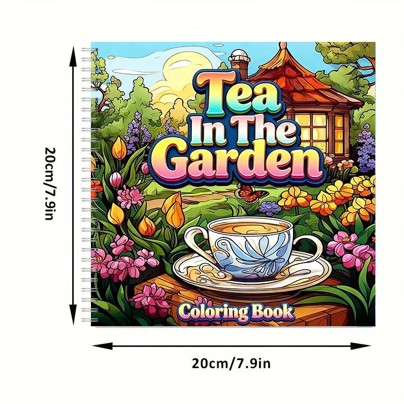 Buku Mewarnai Tea In The Garde - Adult Coloring Book Stress Relief ulasan dan harga