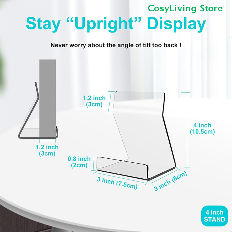 1/2/6 Buah Stand Display Akril - Clear Acrylic Book Stand Holder ulasan dan harga